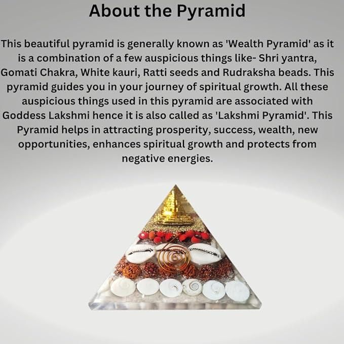 GOMATI Crystal Chakra Shree Yantra Pyramid