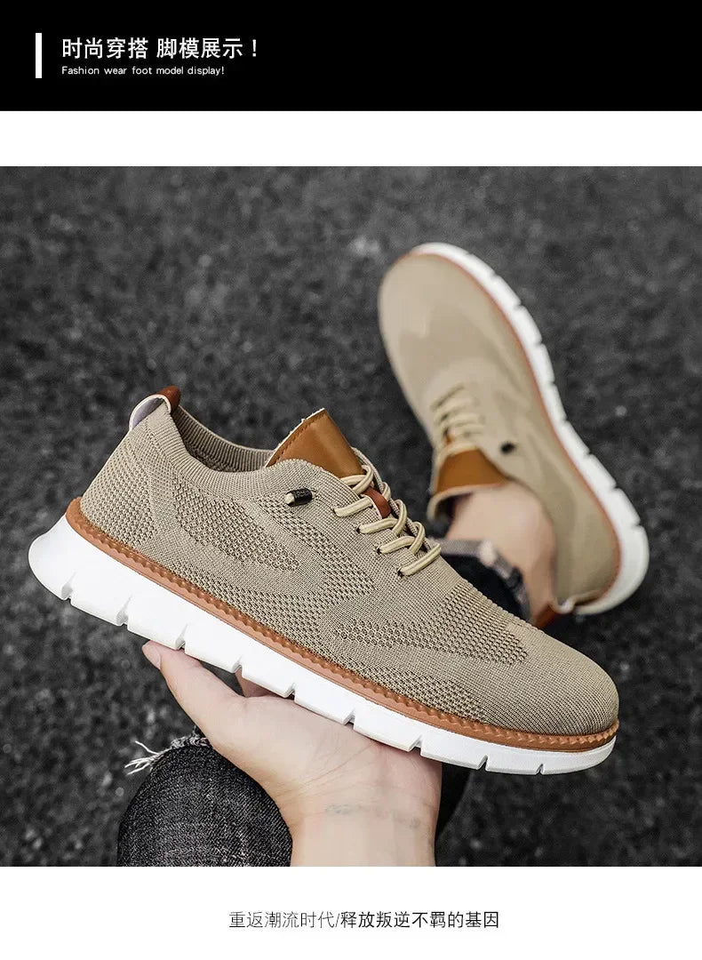 URBAN-FLX° MEN'S Premium ⚡ Knit Sneakers - Camel Color
