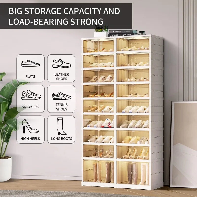 ELY-DECOR™ 4 Layer Foldable Shoe Rack-Organizer Container