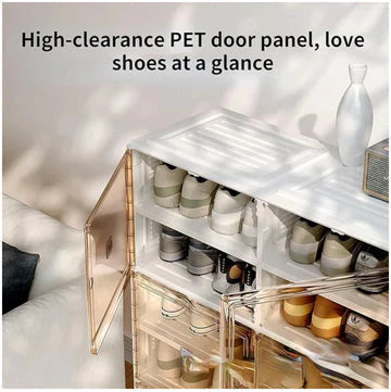ELY-DECOR™ 4 Layer Foldable Shoe Rack-Organizer Container