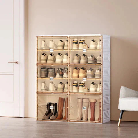 ELY-DECOR™ 4 Layer Foldable Shoe Rack-Organizer Container