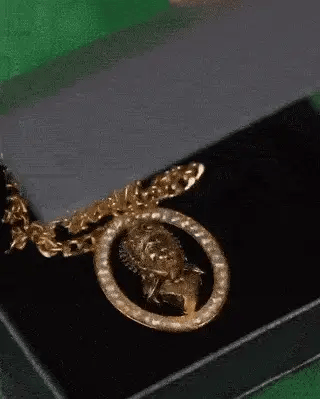 Gold-Plated Hanuman Ji Diamond Alloy Pendant Locket Set