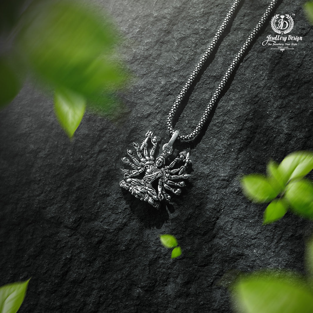 🙏  Mahadev 🙏  The Lord Shiva Silver Plated Pendant Chain