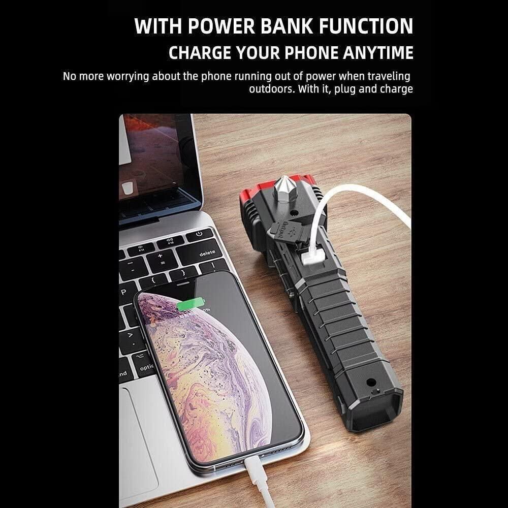Powerful 4 in 1 LED-Travel Light & Emergency Tool
