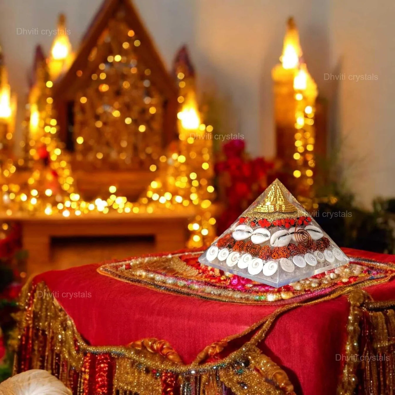 GOMATI Crystal Chakra Shree Yantra Pyramid