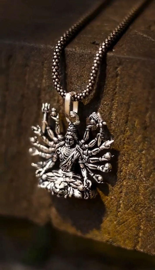 🙏  Mahadev 🙏  The Lord Shiva Silver Plated Pendant Chain
