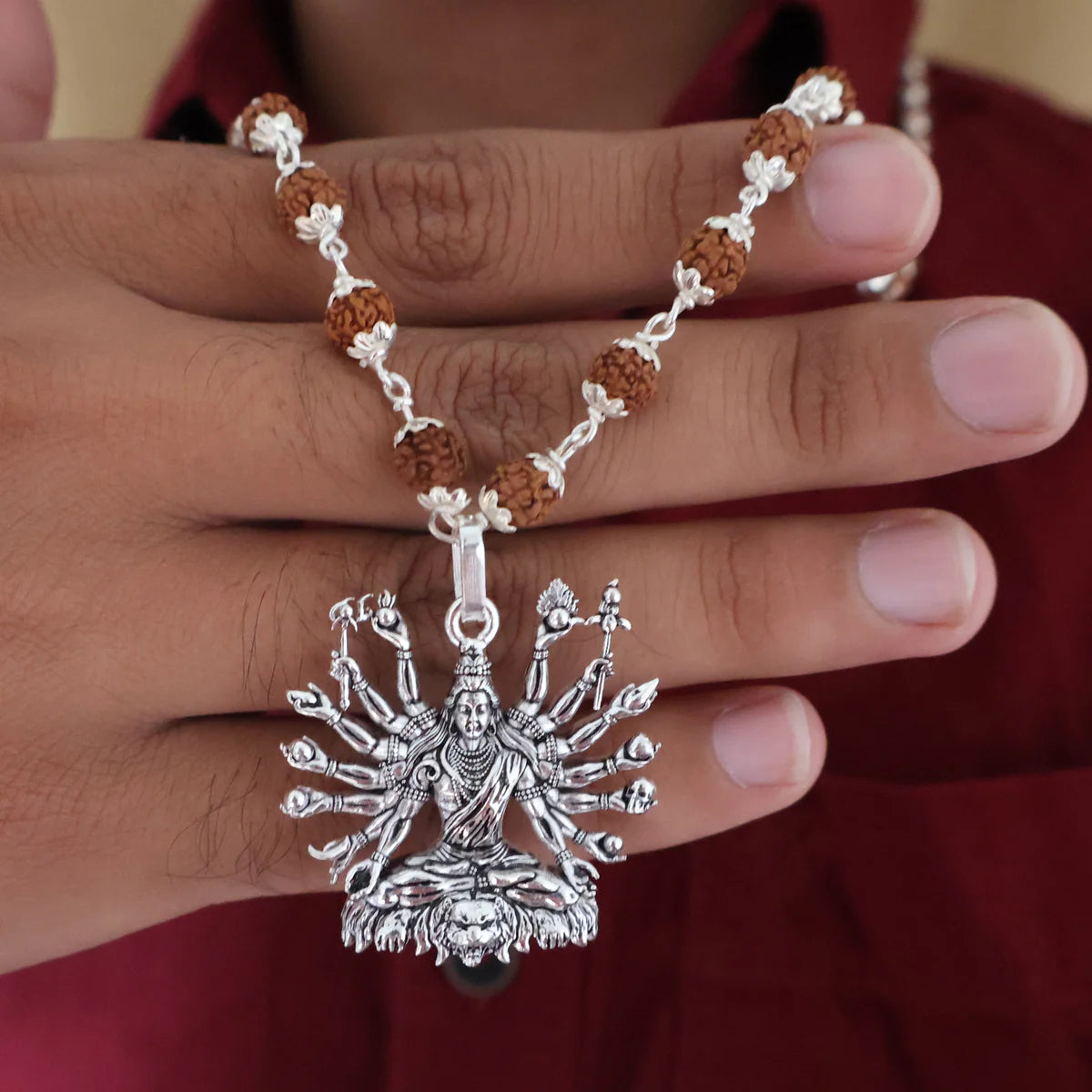 🙏  Mahadev 🙏  The Lord Shiva Silver Plated Pendant Chain