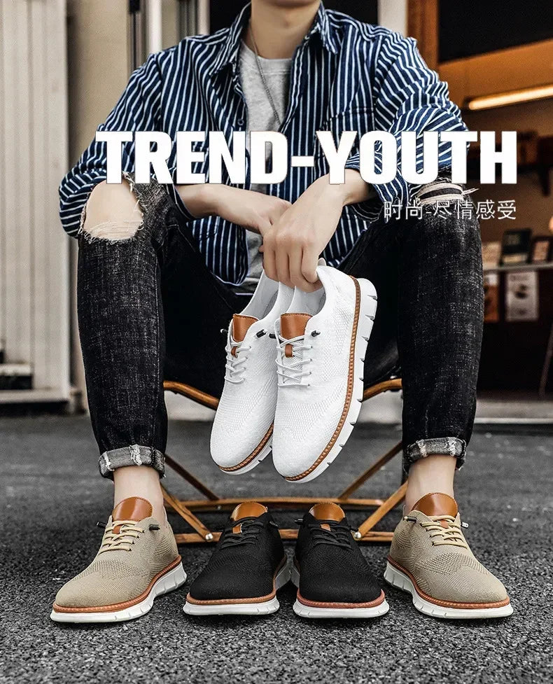 URBAN-FLX° MEN'S Premium ⚡ Knit Sneakers - Camel Color