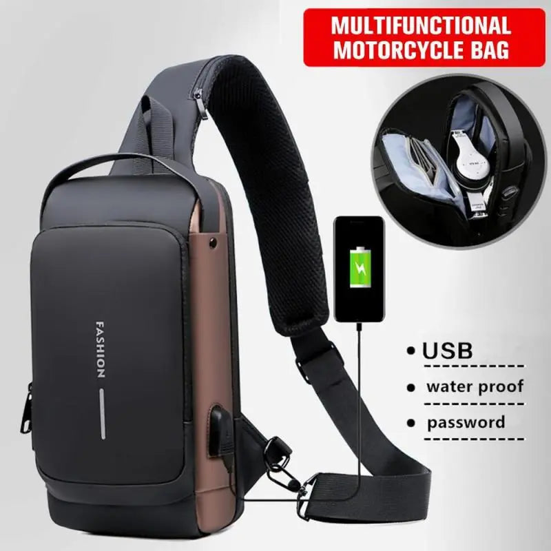 Jack™ Pro Anti Theft Waterproof Chest Bag (with USB Charging & Passcode Lock)