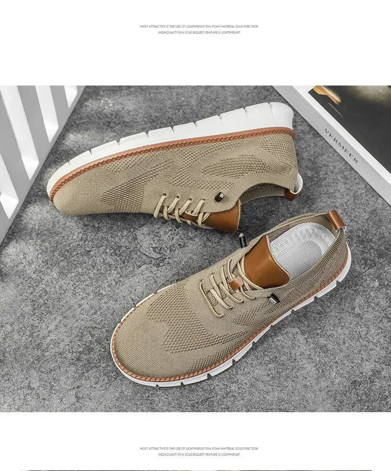 URBAN-FLX° MEN'S Premium ⚡ Knit Sneakers - Camel Color
