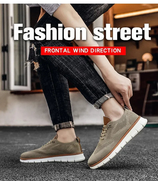 URBAN-FLX° MEN'S Premium ⚡ Knit Sneakers - Camel Color