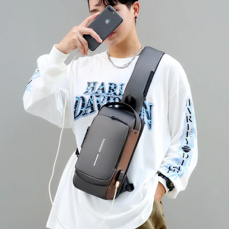 Jack™ Pro Anti Theft Waterproof Chest Bag (with USB Charging & Passcode Lock)