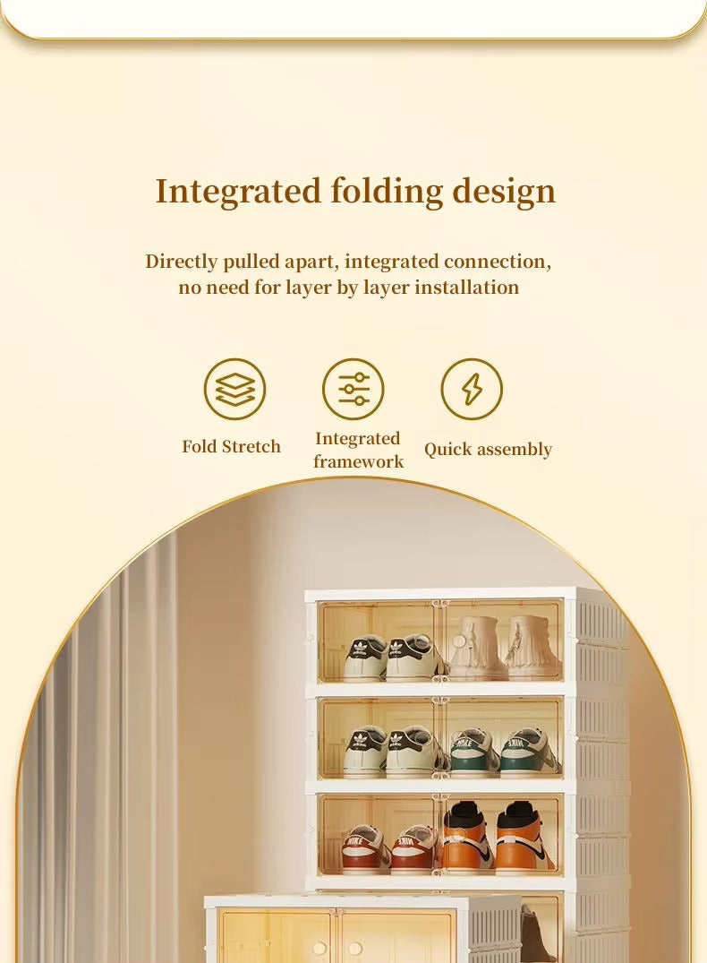 ELY-DECOR™  4 Layer Foldable Shoe Rack-Organizer Container