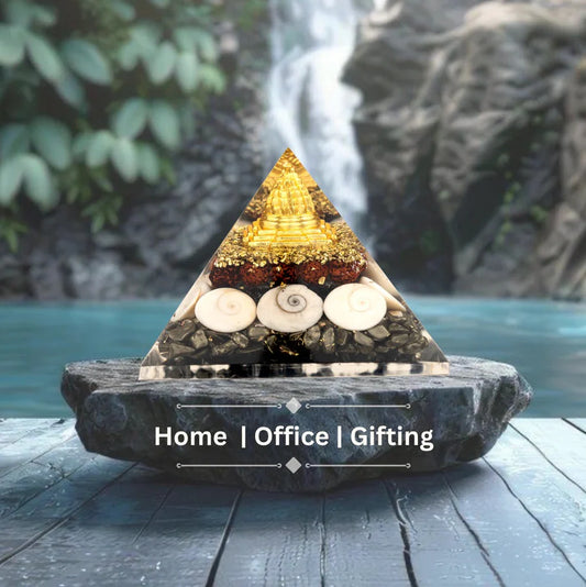 GOMATI Crystal Chakra Shree Yantra Pyramid
